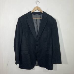 Arnold Brant 100% Cashmere Charcoal Gray Sport Jacket Blazer 48 Large Tall